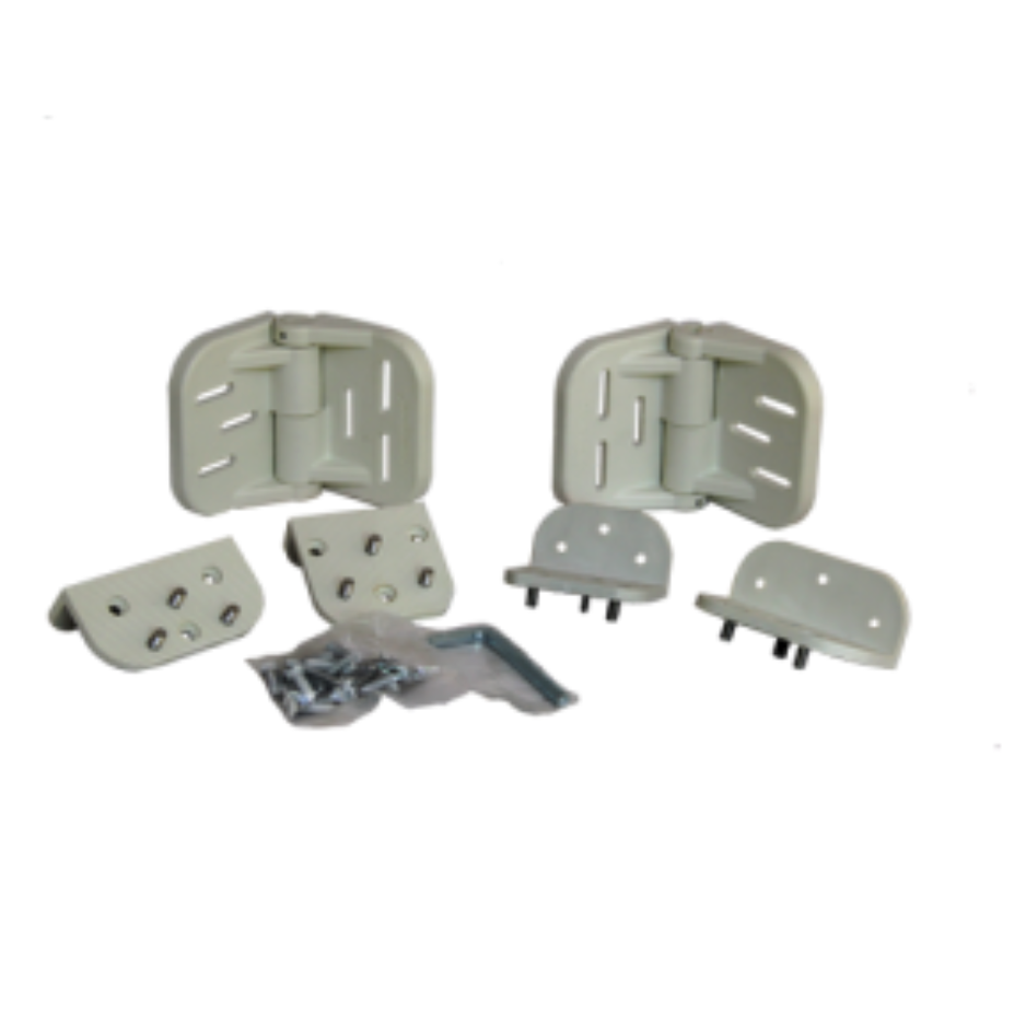 Durasheds LARGE HINGE SET SELF CLOSING WHITE NYLON