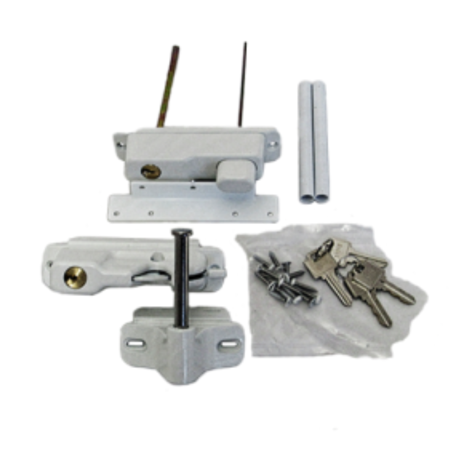 Durasheds LATCH TWO WAY LOCKABLE DUAL ACCESS WHITE NYLON
