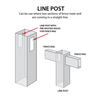 Durasheds Posts Duragrain Lattice Fence LINE POST 5" x 5" x 96"
