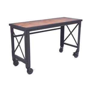 Durasheds Slightly Used Garage Storage Slightly Used Duramax Rolling Industrial Desk with Wooden Top 62 inches x 24 inches