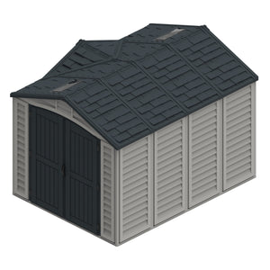 Durasheds Vinyl Sheds Duramax Apex Pro 10.5'X8' Vinyl Shed with Foundation, 2 Windows and Side Door