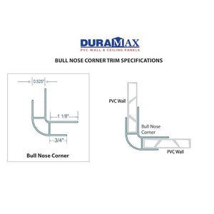 Durasheds Wall Panel Accessories DuraMax PVC Bullnose Outside Corner (10')