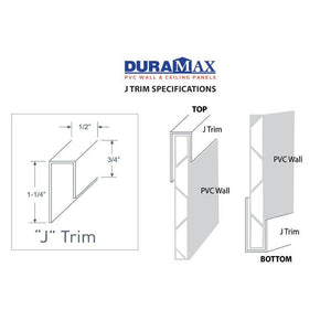 Durasheds Wall Panel Accessories DuraMax PVC J Trim (10')