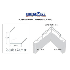 Durasheds Wall Panel Accessories DuraMax PVC Outside Corner 2" (10')